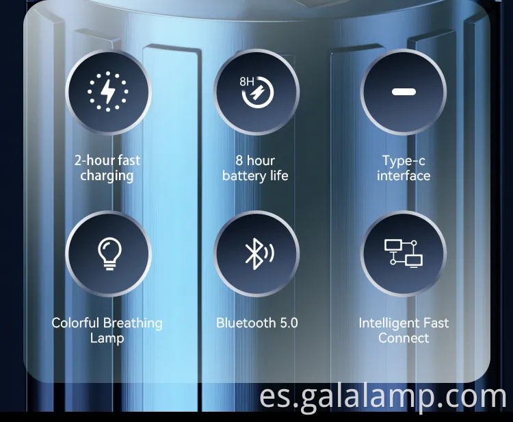 Altavoz Bluetooth inalámbrico inteligente, luz de respiración colorida, inteligente portátil